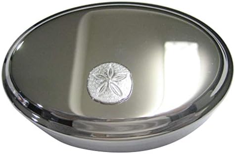 Kiola Designs tonifiat argintiu cu nisip detaliat Dollar Oval Trinket Bijuterie