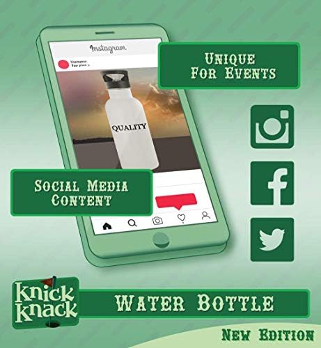 Cadouri Knick Knack MicMacs - Sticlă de apă din oțel inoxidabil 20oz, sticlă de apă exterioară, argint