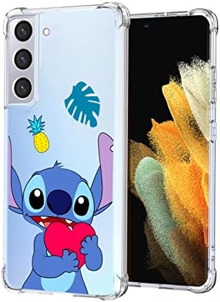 STSNano TPU inima stitc caz pentru Samsung Galaxy S22 clar desen animat design moale drăguț distracție ultra-subțire Capac Kawaii Copii Fete piele de animale rezistent la șocuri amuzant cazuri pentru Samsung Galaxy S22