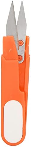 Foarfece de cusut în formă de U portocaliu cu tuns de siguranță, tăietor de cusături încrucișate și tăietor de fir-accesoriu