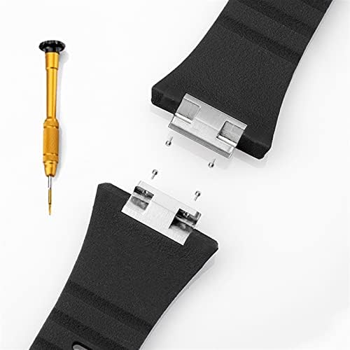 CNHKAU Curelă de lux metalică+carcasă pentru Apple Watch Band Mod Kit 41mm 44 mm 45mm Set de cauciuc Set de cauciuc Set Iwatch