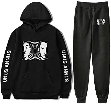 UNUS ANNUS TRACKSUT UNISEX Set cu două piese cu mânecă lungă+jogger pantalon harajuku streetwear haine de modă seturi de bărbați