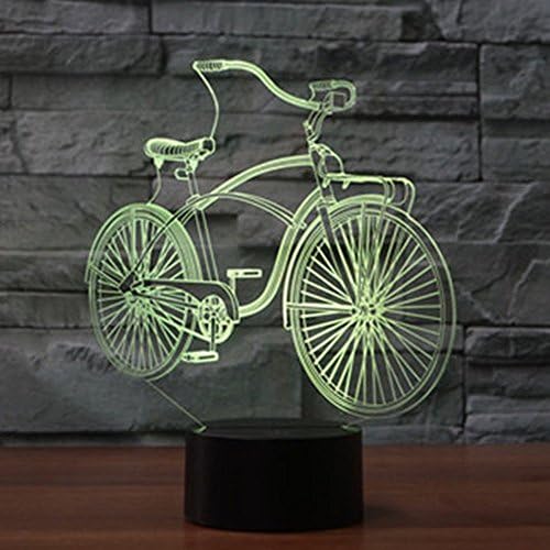 3d biciclete biciclete noapte lumina masa birou optice iluzie Lămpi 7 Culoare Schimbarea lumini LED lampă de masă Xmas acasă