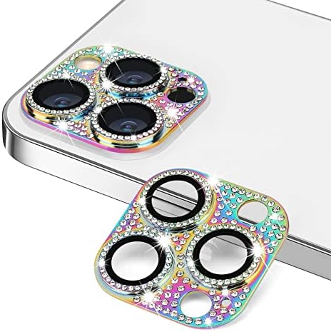 Hsefo pentru iPhone 13 Pro & amp; iPhone 13 Pro Max protector pentru lentile pentru cameră, capac pentru lentile Bling 3d Stras