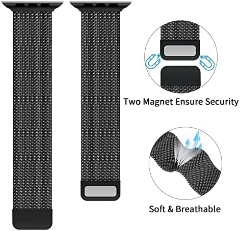 Ilazi pentru bandă de ceasuri 44mm 40mm 38mm 42mm Accesorii Buclă de buclă magnetică Brățară Smartwatch pentru I-Watch Serie 3 4 5 6 SE 7 curea