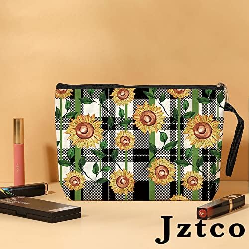 JZTCO Cadouri de floarea -soarelui Inspirational pentru femei Floarea soarelui Negru Albă Machiaj Machiaj pentru Machiaj Sunfloarea