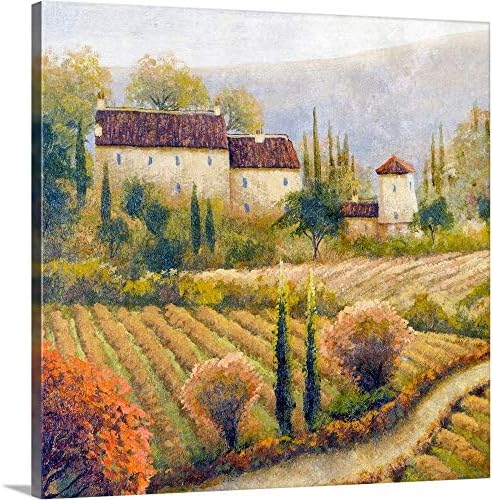 Toscana Vineyard I Canvas Wall Art Print, Italia de artă