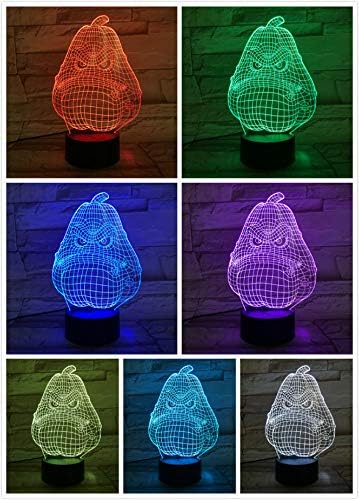 LLWWRR1 plante Vs zombi lumina de noapte LED iluzie 3D Decor USB senzor tactil RGB copil copii Cadou Squash Tracy lampă de masă decorare birou