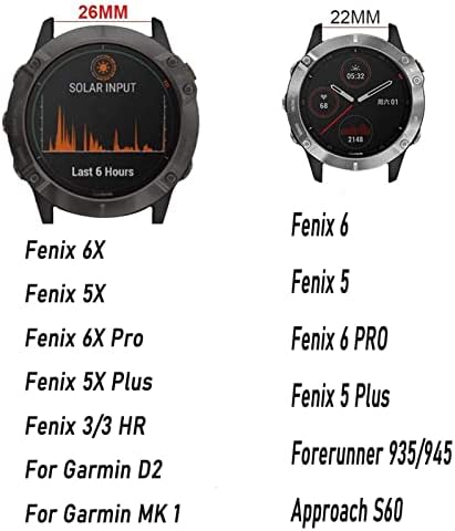 IRFKR 26 22mm Silicon Quick Release Watchband curea pentru Garmin Fenix 6x 6 6s Pro 5x 5 Plus 3hr Enduro Smartwatch EasyFit