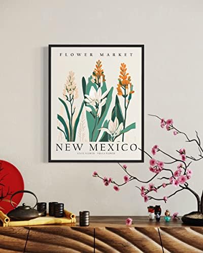 New Mexico Art Print, New Mexico Poster Wall art Decor, New Mexico State Map Travel Poster, Decorațiuni de perete Pentru Biroul
