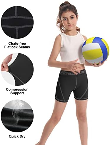 Pantaloni scurți spandex de compresie pentru fete roadbox - pantaloni scurți de volei pentru tineret pentru tineret pentru dansul de înot