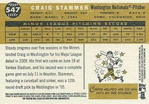 2009 Topps Heritage 547 Craig Stammen Washington Nationals MLB Baseball Card NM-MT