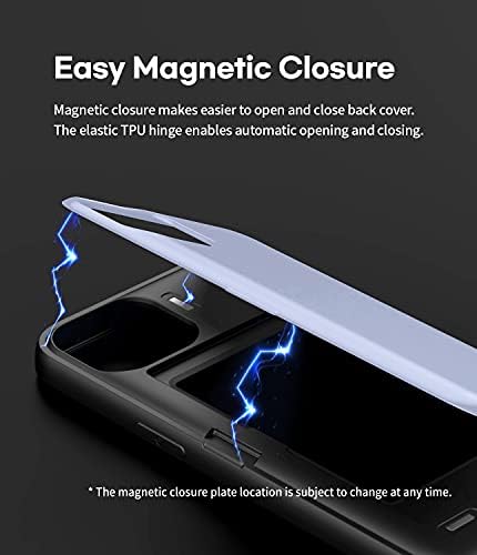 Bara de protecție a ușii magnetice Goospery compatibile cu carcasa iPhone 13, carcasă de portofel de card, Magnet ușor Închinare