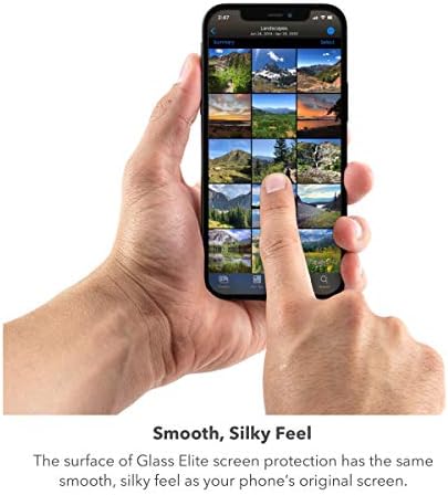 ZAGG InvisibleShield Glass Elite Confidențialitate+ - Protector de ecran de confidențialitate pentru iPhone 12 Pro, 12, 11,