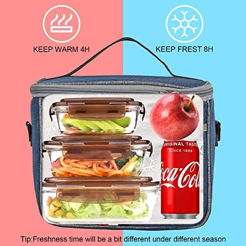 Geantă de prânz izolată Bento Box - Cutie de prânz reutilizabilă pentru birou, serviciu, școală, Picnic, plajă - Leakproof