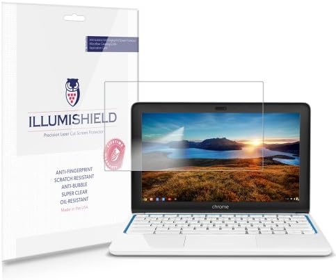 Protector de ecran Illumishield Compatibil cu HP Chromebook 11 11-1101us Clear HD Shield Anti-Bubble și Anti-Fingerprint Pet