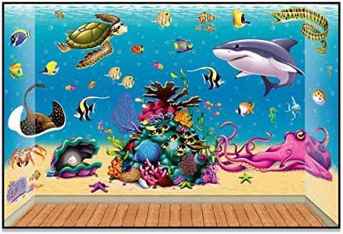 Beistle Sub Mare Sortiment Luau Decoratiuni Photo Booth Fundal, O Mărime, Multicolor