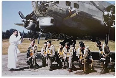 Un pastor binecuvântează echipajul Cetății Flying Boeing B-17 Flying înainte de plecare, Photo Art Historic Po Picturi de artă