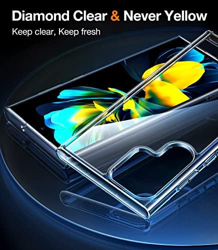 Torras Diamond Clear Proiectat pentru Samsung Galaxy S23 Ultra Carcasă, [Niciodată îngălbenirea] [Grad militar anti-drop] spate