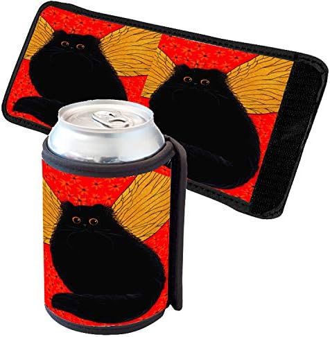 Sunshine Cases Black Persian Kitty Zâne cu ochi negri Susans Cat Artă de Denise Fiecare băutură insultată poate răcire flacon