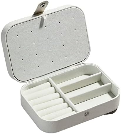 Cutie de bijuterii WLBHWL, carcasă de călătorie portabilă mică, 2 straturi de organizator pentru organizare cutia de depozitare