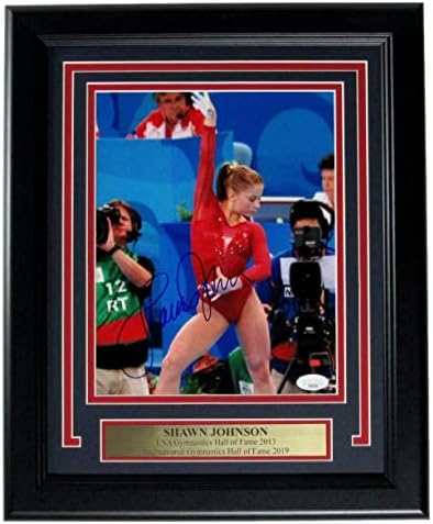 Shawn Johnson SUA Gimnastică Semnată/Autografată 8x10 FOTO încadrată JSA 164081 - Fotografii olimpice autografate