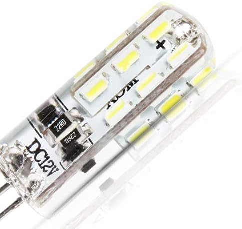 Mengjay 10x G4 DC12V 1.5 W Bec LED 24leds SMD 3014 LED lampă de porumb pentru lampă de cristal LED Becuri Spotlight Alb Rece