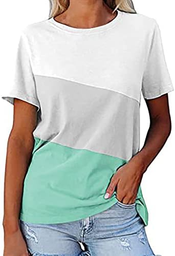Fete adolescente albastru deschis, cămăși spandex spandex blaturi de brunch tricouri cu manșon scurt cu mânecă scurtă cămăși