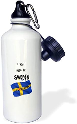 Textul 3Drose Over Flag spunând că am fost făcut în Suedia - sticle de apă