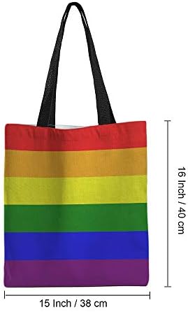 Muslion Baguri de pavilion curcubeu LGBT Mișcare gay Lesbian Pride Libertate Egalitate dreaptă Canvas geanta pentru cumpărături