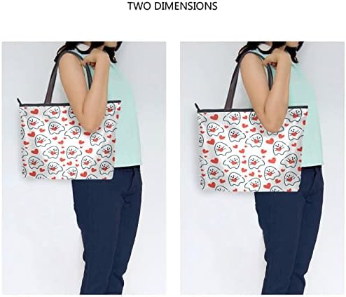 Jstel Valentines Day Tote Geantă pentru femei cu fermoar, pungi mari de cumpărături pentru cumpărături pentru a face saci