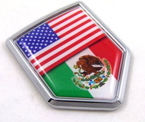 SUA Mexic Mexic American Mexic Flag Mexic Chrome Emblem Decal 3D Autocolant cu adeziv