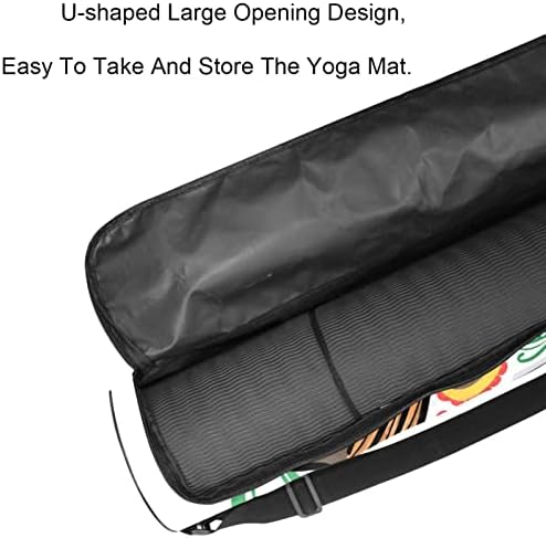 Day of the Dead Horse Yoga Mat Carrier Bag cu curea cu curea de umăr Geantă de gimnastică Geantă de armă de gimnastică