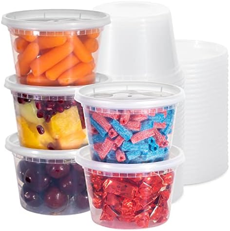 Recipiente BESTYTY Deli cu capace recipiente pentru supă recipiente de depozitare din plastic reutilizabile, fără scurgere,