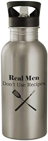 Middle of the Road Bărbați reali nu folosesc rețete #277 - O sticlă de apă amuzantă de 20 oz de argint de 20 oz