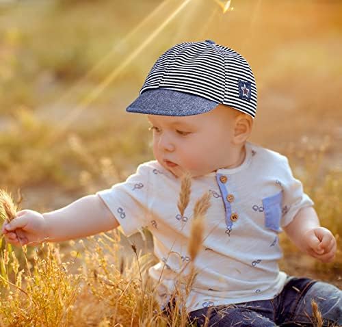 Baby Boy Baseball Cap Striped sunhat scrisoare Sun protecție pălărie, pălărie de soare pentru Baby Boy și Baby Girl