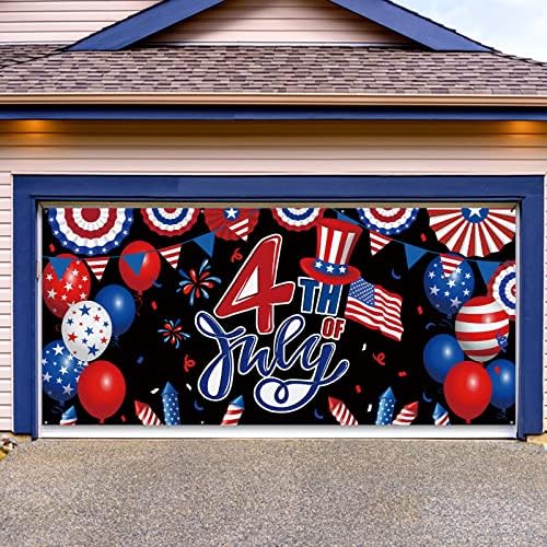 Croar 4 iulie patriotice USA garaj usa Banner decor 6x13 Ft, american Pavilion USA acoperi perete mare fotografie fundal Banner,