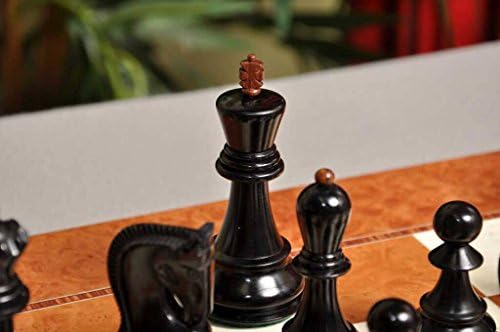 Casa Staunton-Zagreb Elite șah set-piese numai-3.875 regele-de aur Rosewood & amp; ebonized Boxwood