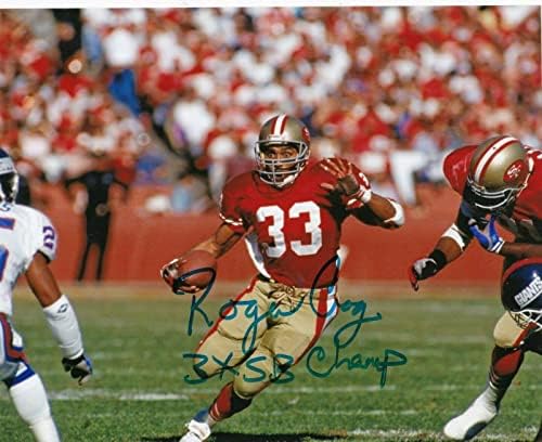 Roger Craig San Francisco 49ers 3 X SB Champ Action Semnat 8x10 - Fotografii NFL autografate