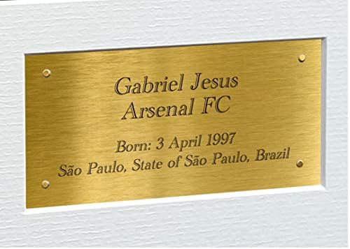 2022/23 Gabriel Jesus Arsenal triplu autograf semnat 12x8 A4 fotografie fotografie cadru imagine Fotbal Fotbal Poster cadou