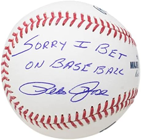 Pete Rose Cincinnati Reds a semnat MLB Baseball Scuze că pariez pe JSA de baseball - baseball -uri autografate