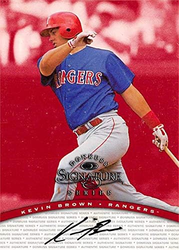 Autograf depozit 587104 Card de baseball autografat Kevin Brown - Texas Rangers 1997 Seria de semnătură Donruss - No.KB1