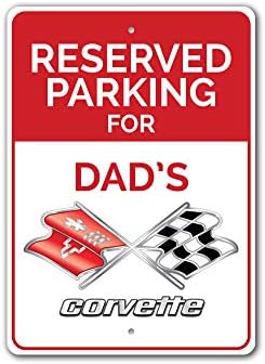 Parcare rezervată Chevy Corvette Sign, semn de noutate, semn de garaj metalic - 16 x 24